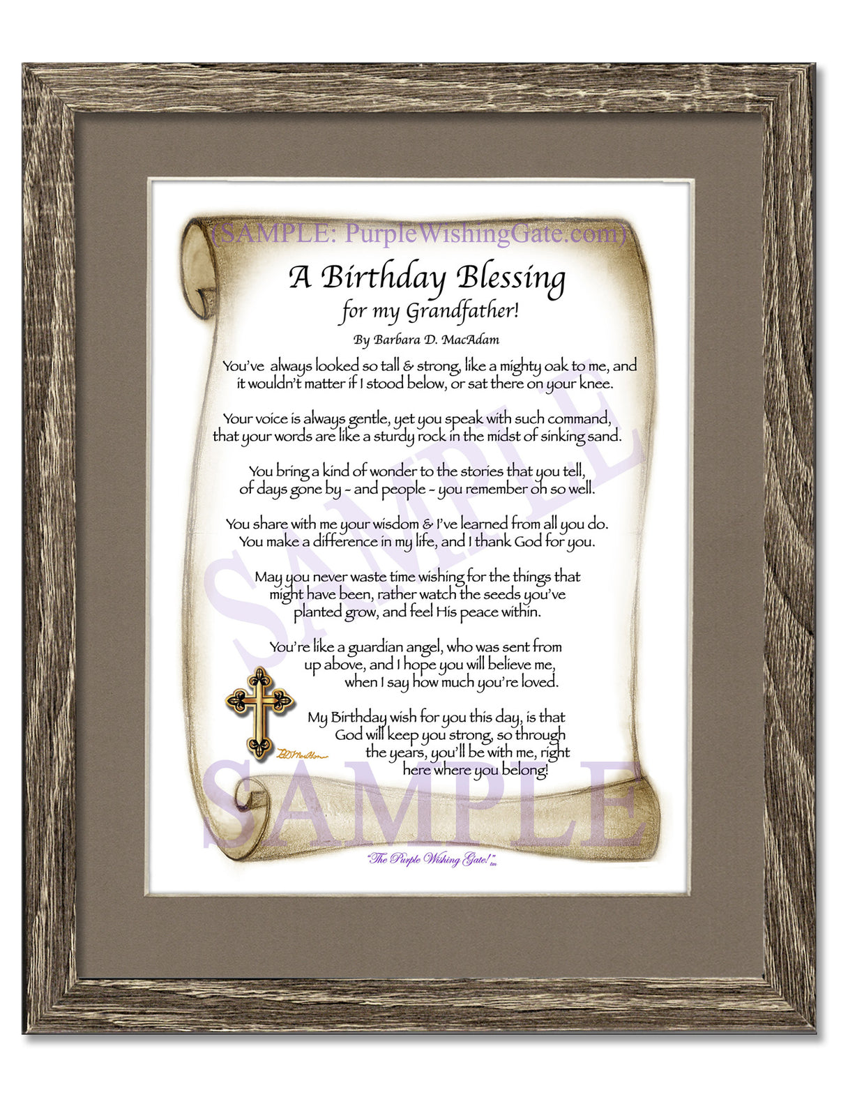 A Birthday Blessing for my Grandfather! - Birthday Gift - PurpleWishingGate.com