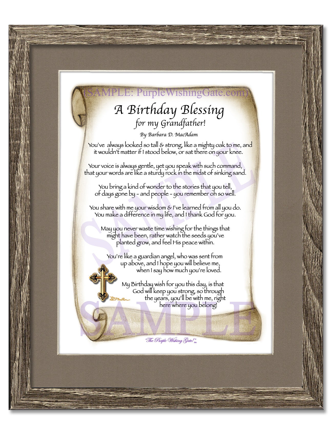 A Birthday Blessing for my Grandfather! - Birthday Gift - PurpleWishingGate.com