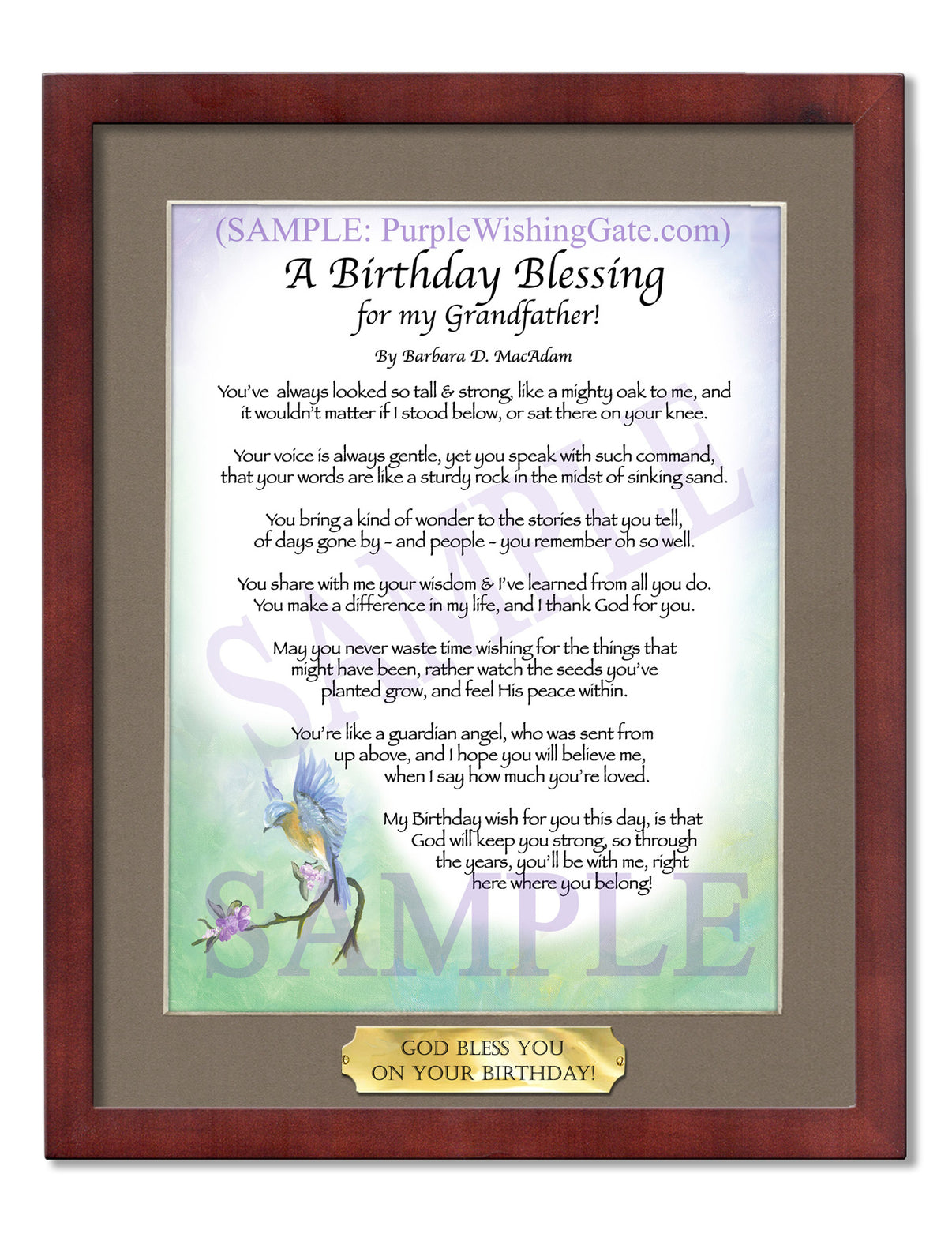 A Birthday Blessing for my Grandfather! - Birthday Gift - PurpleWishingGate.com