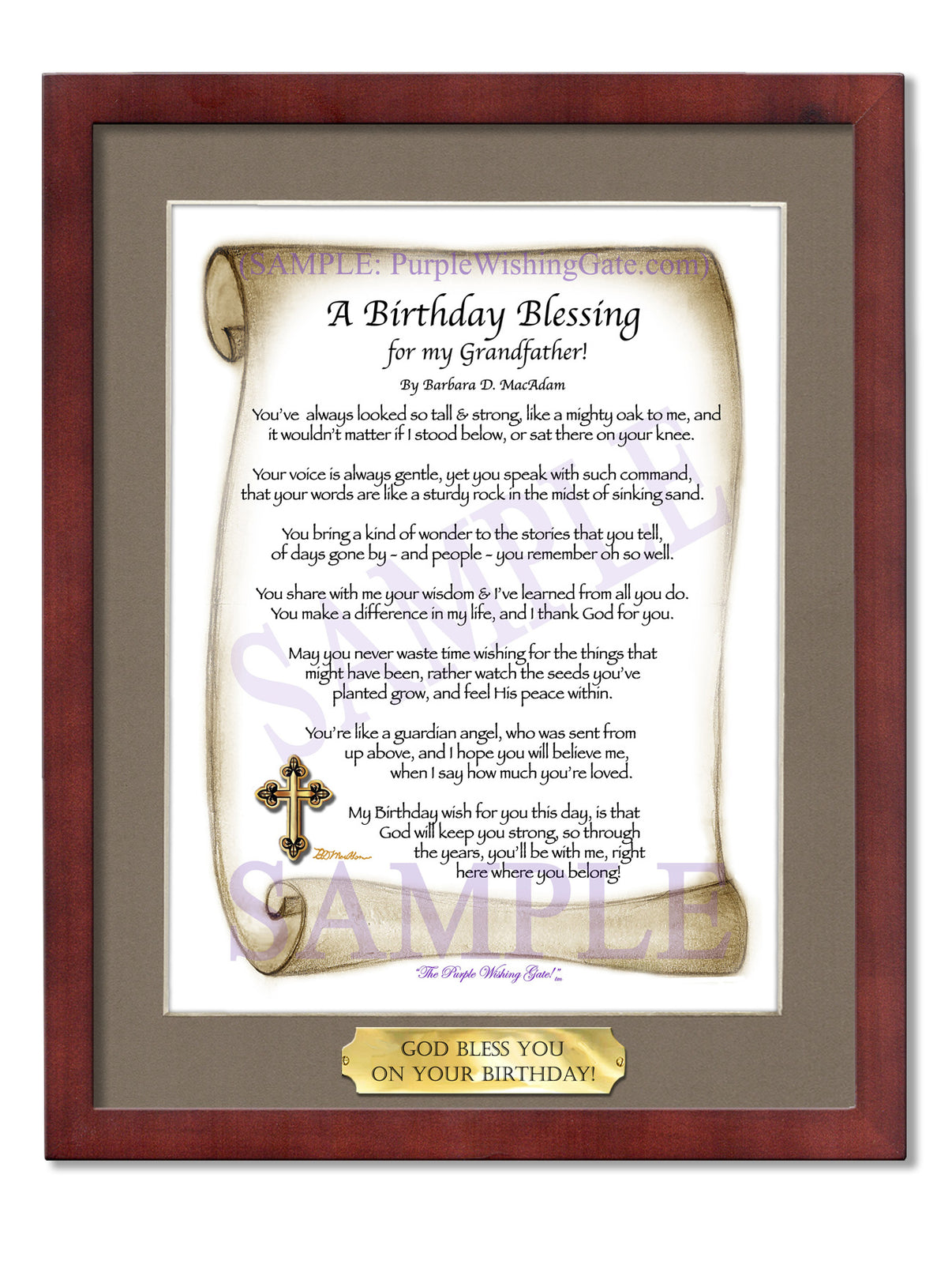 A Birthday Blessing for my Grandfather! - Birthday Gift - PurpleWishingGate.com
