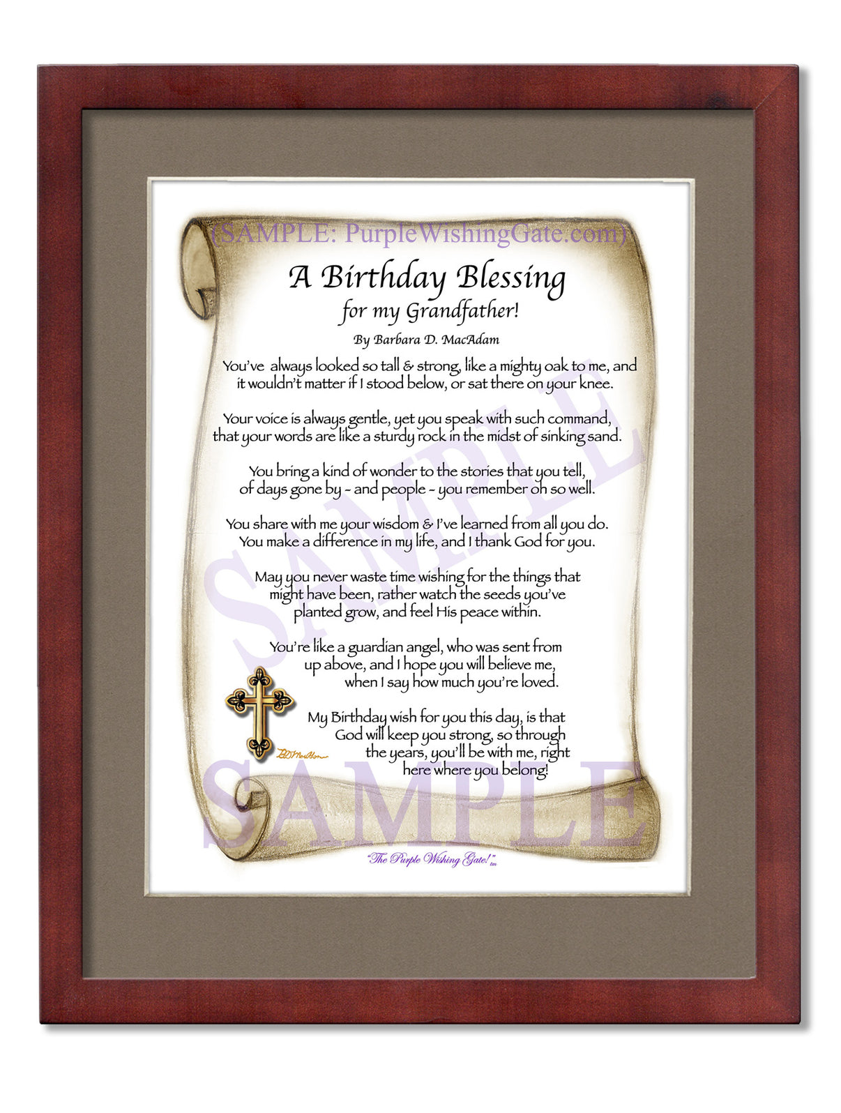A Birthday Blessing for my Grandfather! - Birthday Gift - PurpleWishingGate.com