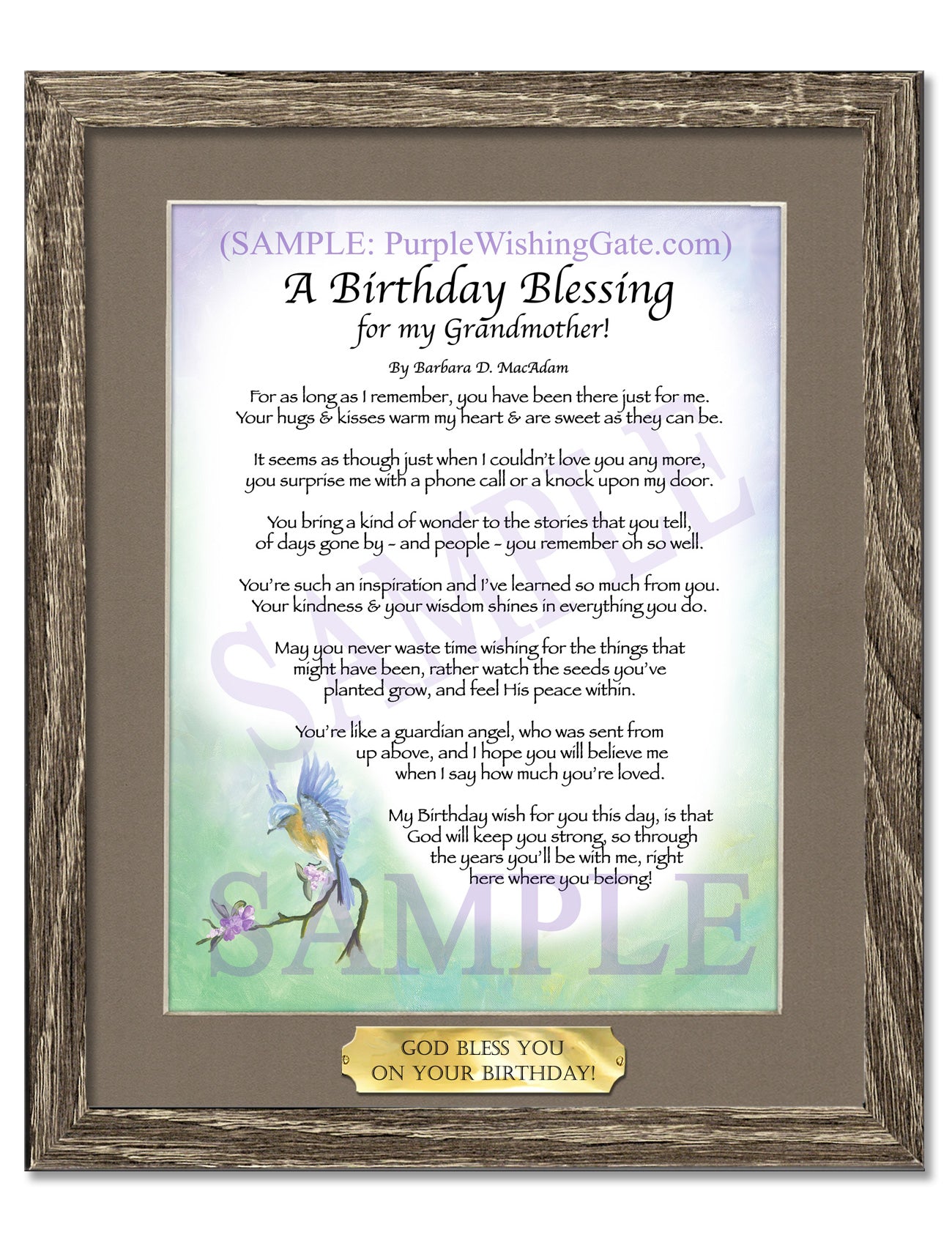 A Birthday Blessing for my Grandmother! - Birthday Gift - PurpleWishingGate.com