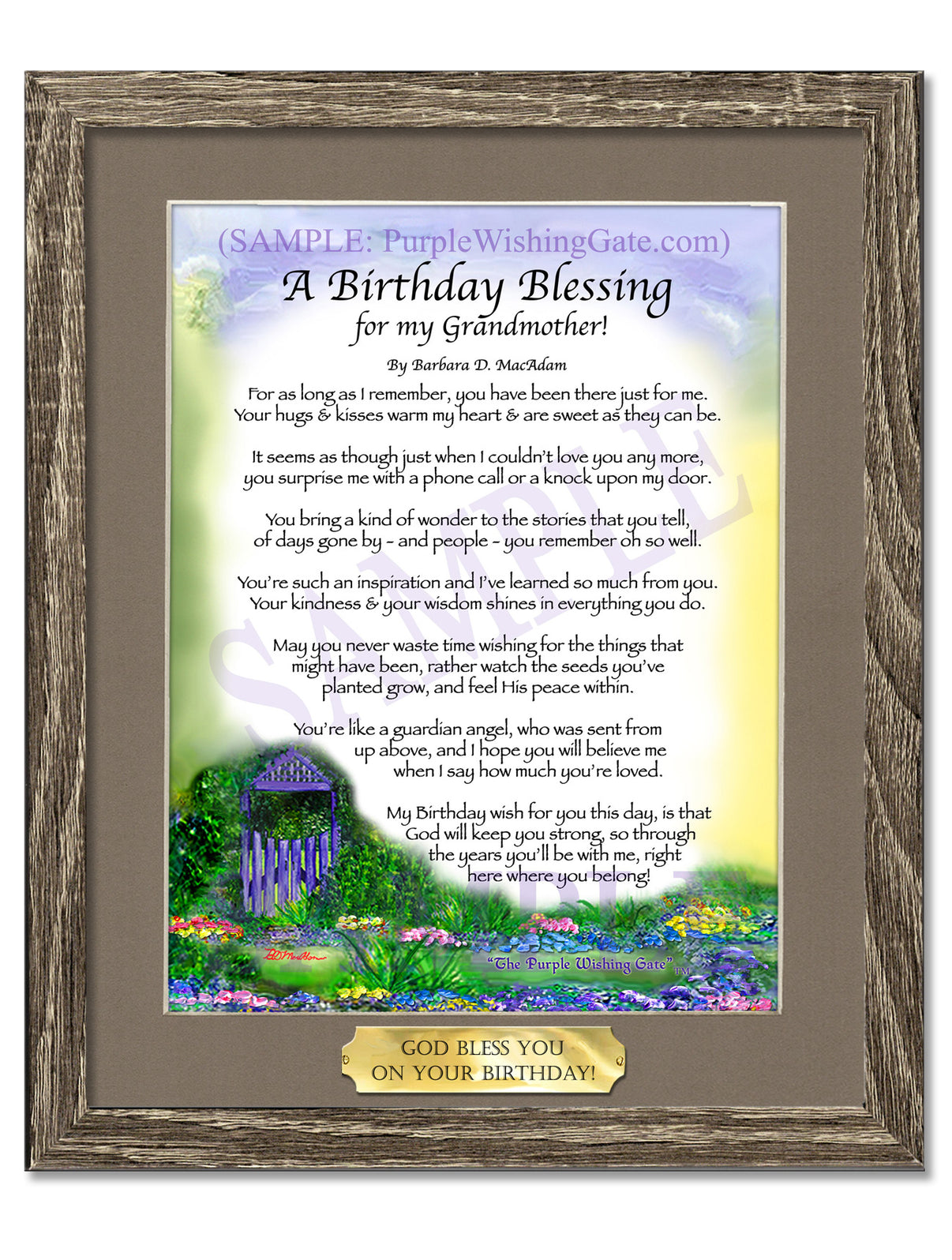 A Birthday Blessing for my Grandmother! - Birthday Gift - PurpleWishingGate.com