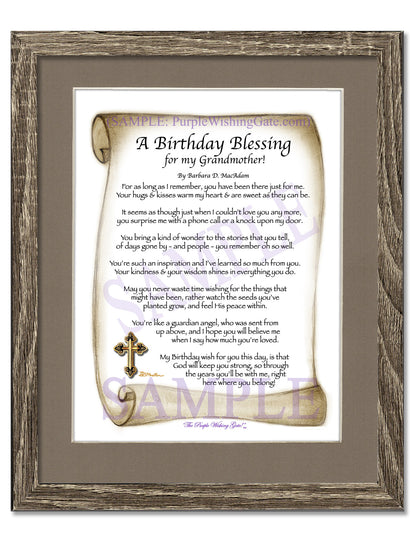 A Birthday Blessing for my Grandmother! - Birthday Gift - PurpleWishingGate.com