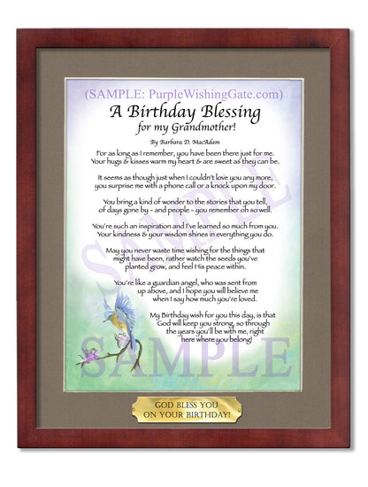 A Birthday Blessing for my Grandmother! - Birthday Gift - PurpleWishingGate.com