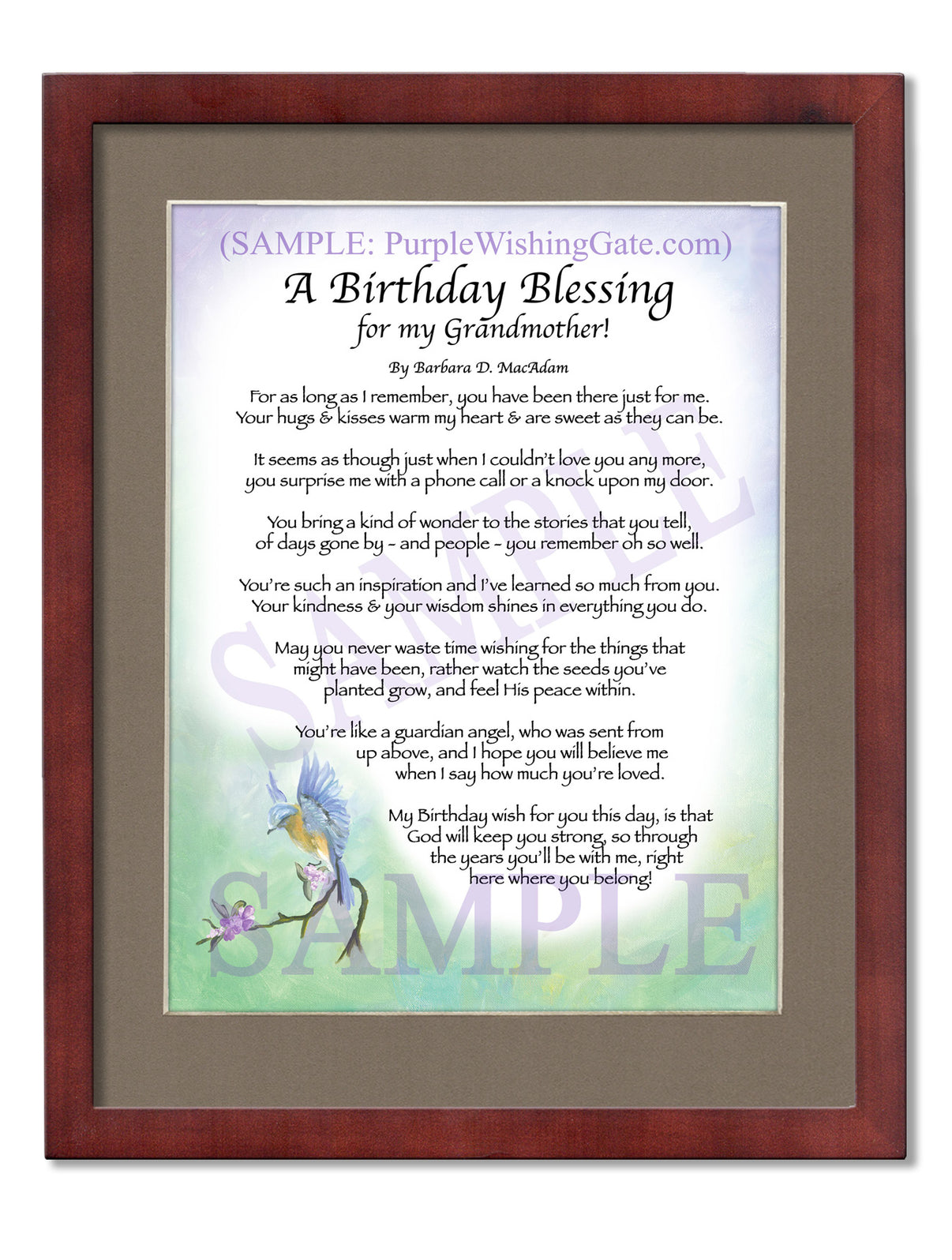 A Birthday Blessing for my Grandmother! - Birthday Gift - PurpleWishingGate.com
