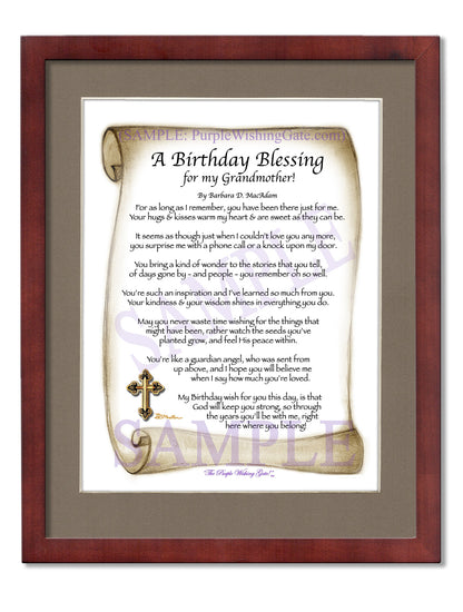 A Birthday Blessing for my Grandmother! - Birthday Gift - PurpleWishingGate.com