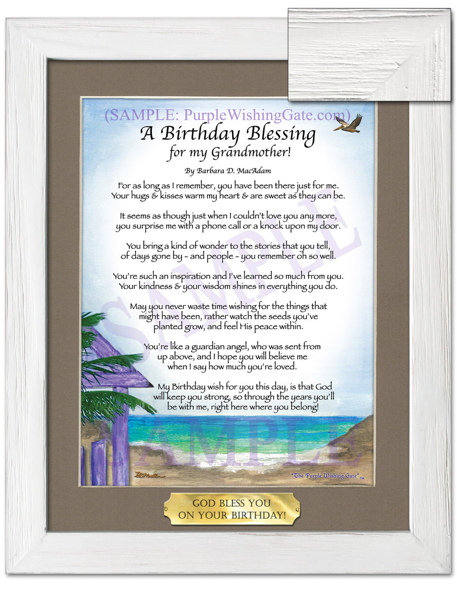 Grandmother Birthday Gift: Personalized Blessing | PurpleWishingGate