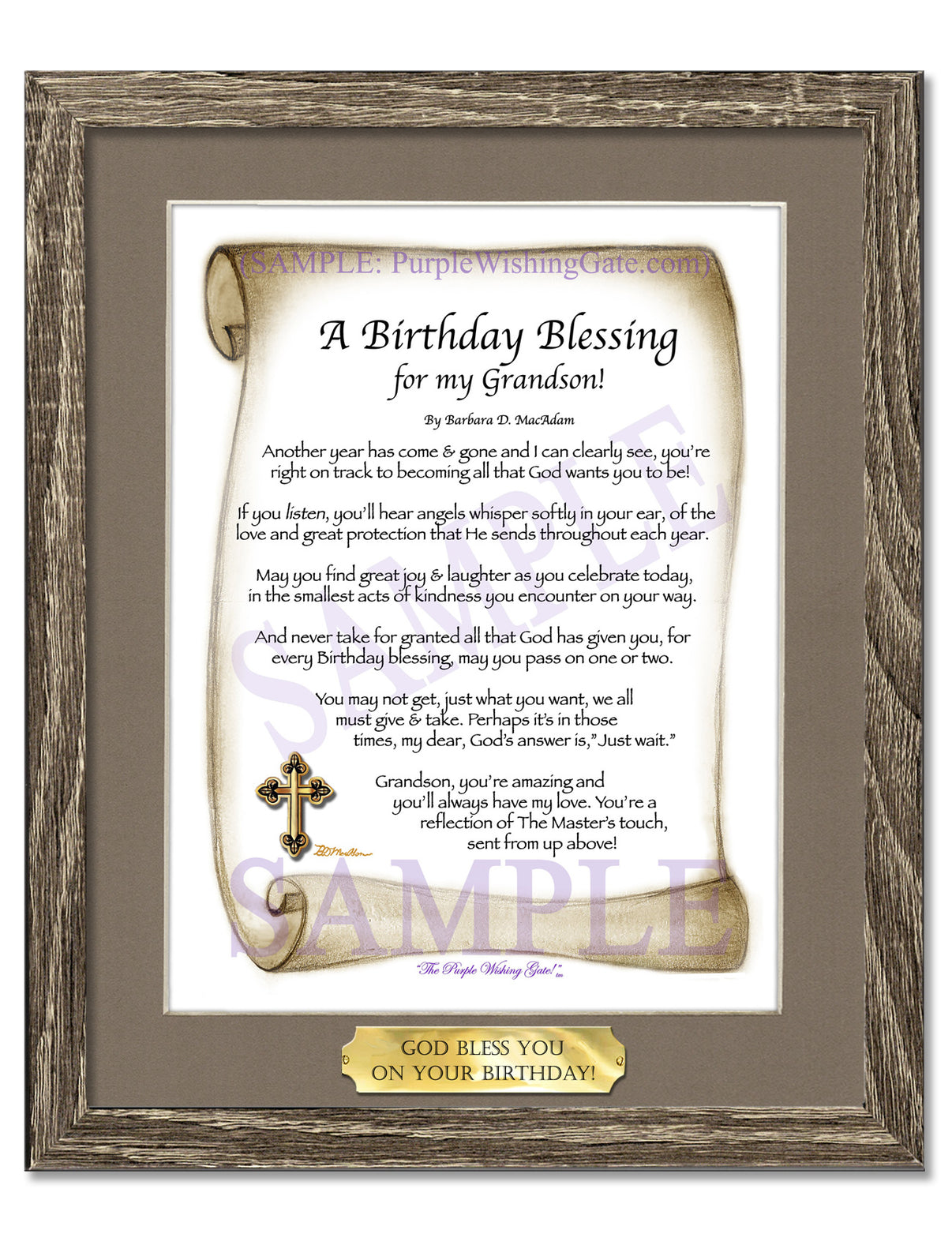 A Birthday Blessing for my Grandson! - Birthday Gift - PurpleWishingGate.com