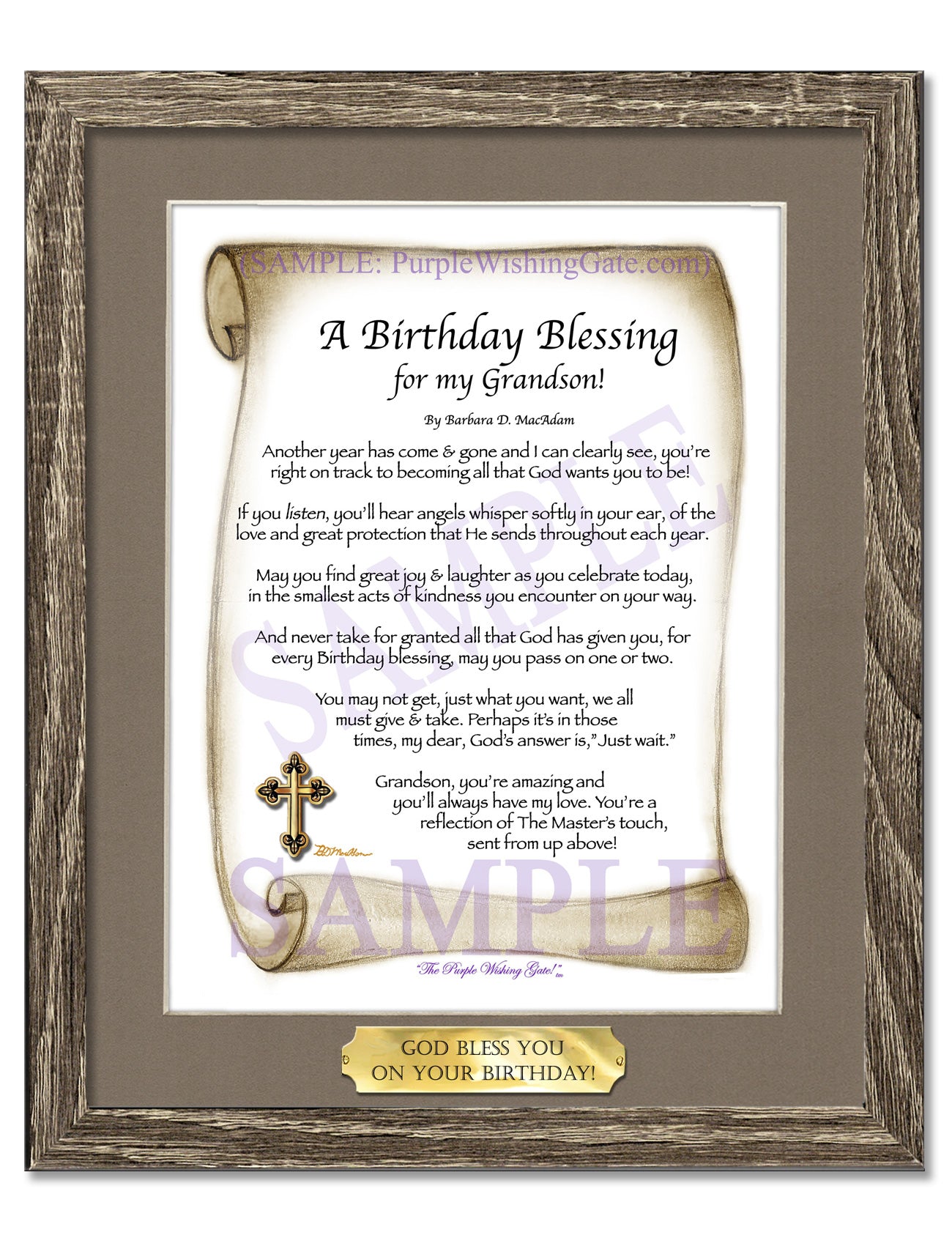 A Birthday Blessing for my Grandson! - Birthday Gift - PurpleWishingGate.com