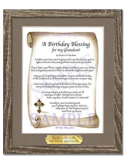 A Birthday Blessing for my Grandson! - Birthday Gift - PurpleWishingGate.com