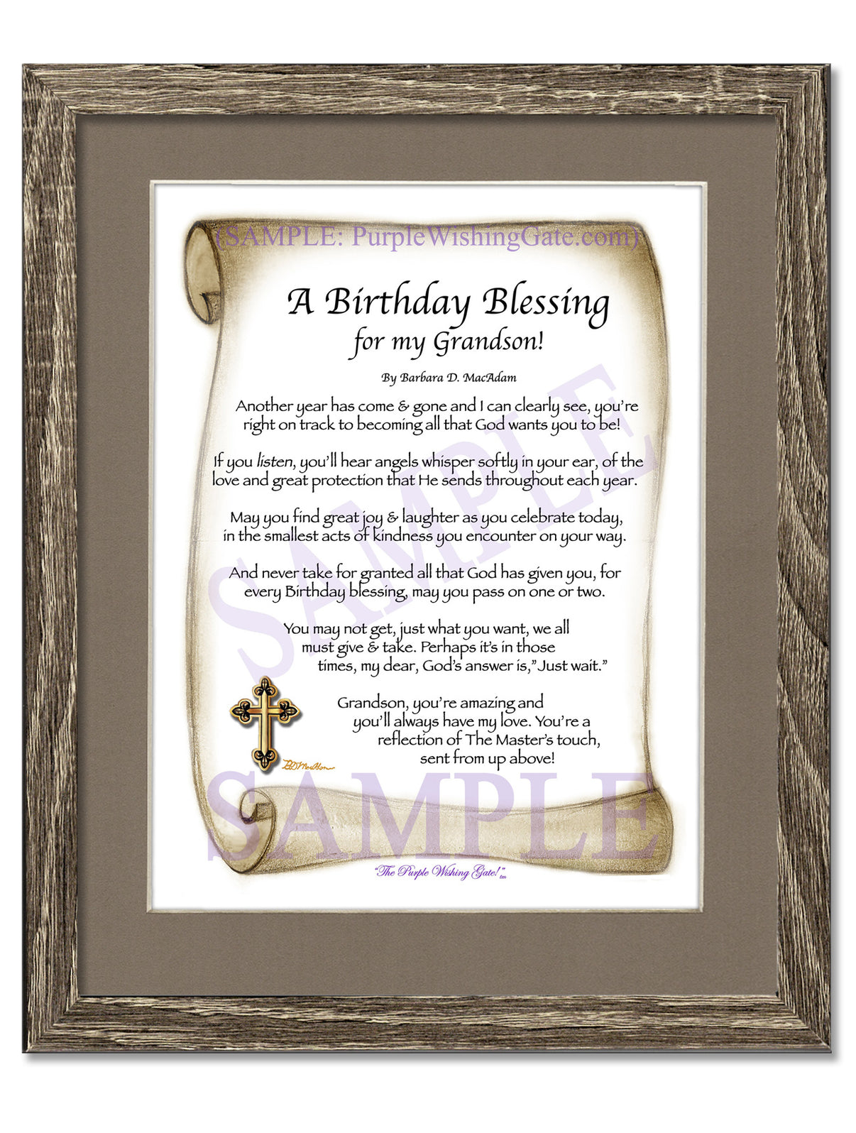 A Birthday Blessing for my Grandson! - Birthday Gift - PurpleWishingGate.com