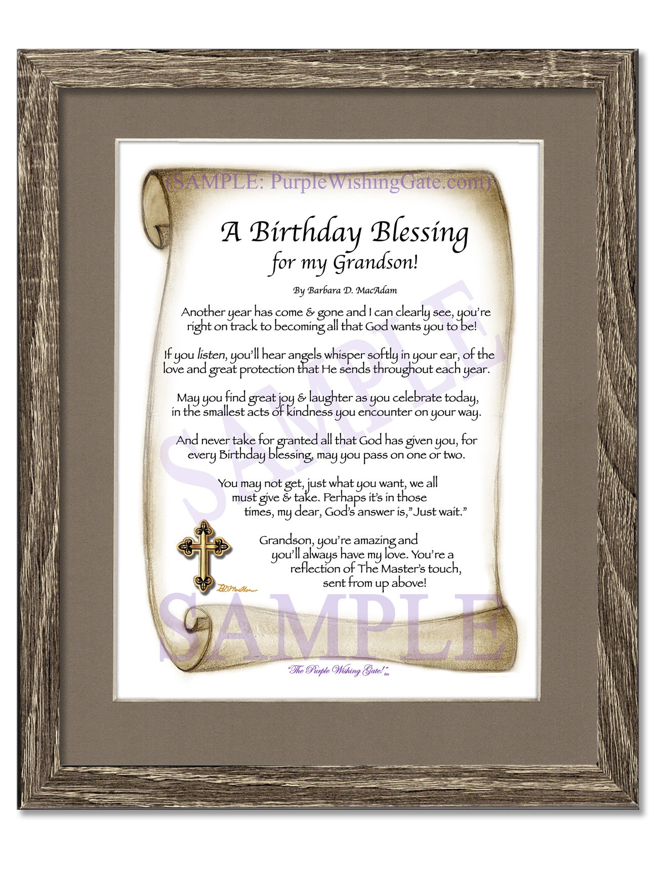 A Birthday Blessing for my Grandson! - Birthday Gift - PurpleWishingGate.com