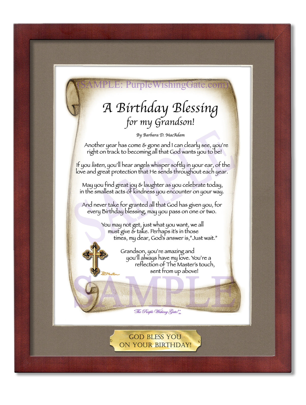 A Birthday Blessing for my Grandson! - Birthday Gift - PurpleWishingGate.com