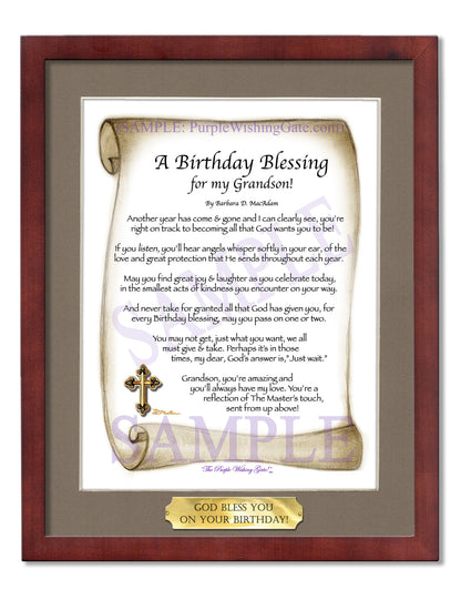 A Birthday Blessing for my Grandson! - Birthday Gift - PurpleWishingGate.com