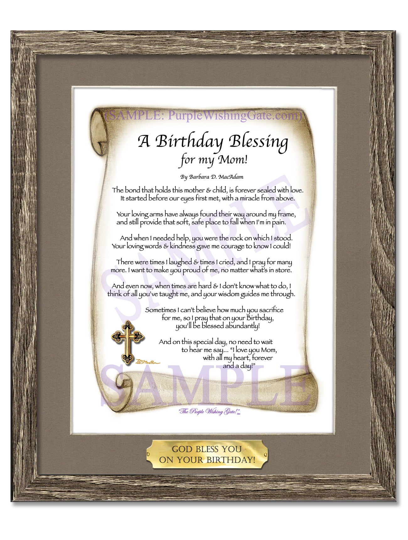 A Birthday Blessing for my Mom! - Birthday Gift - PurpleWishingGate.com