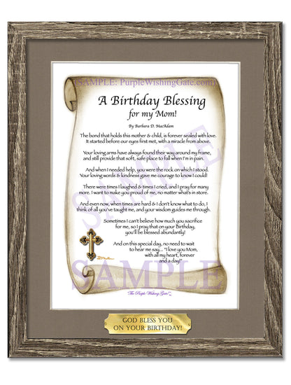 A Birthday Blessing for my Mom! - Birthday Gift - PurpleWishingGate.com