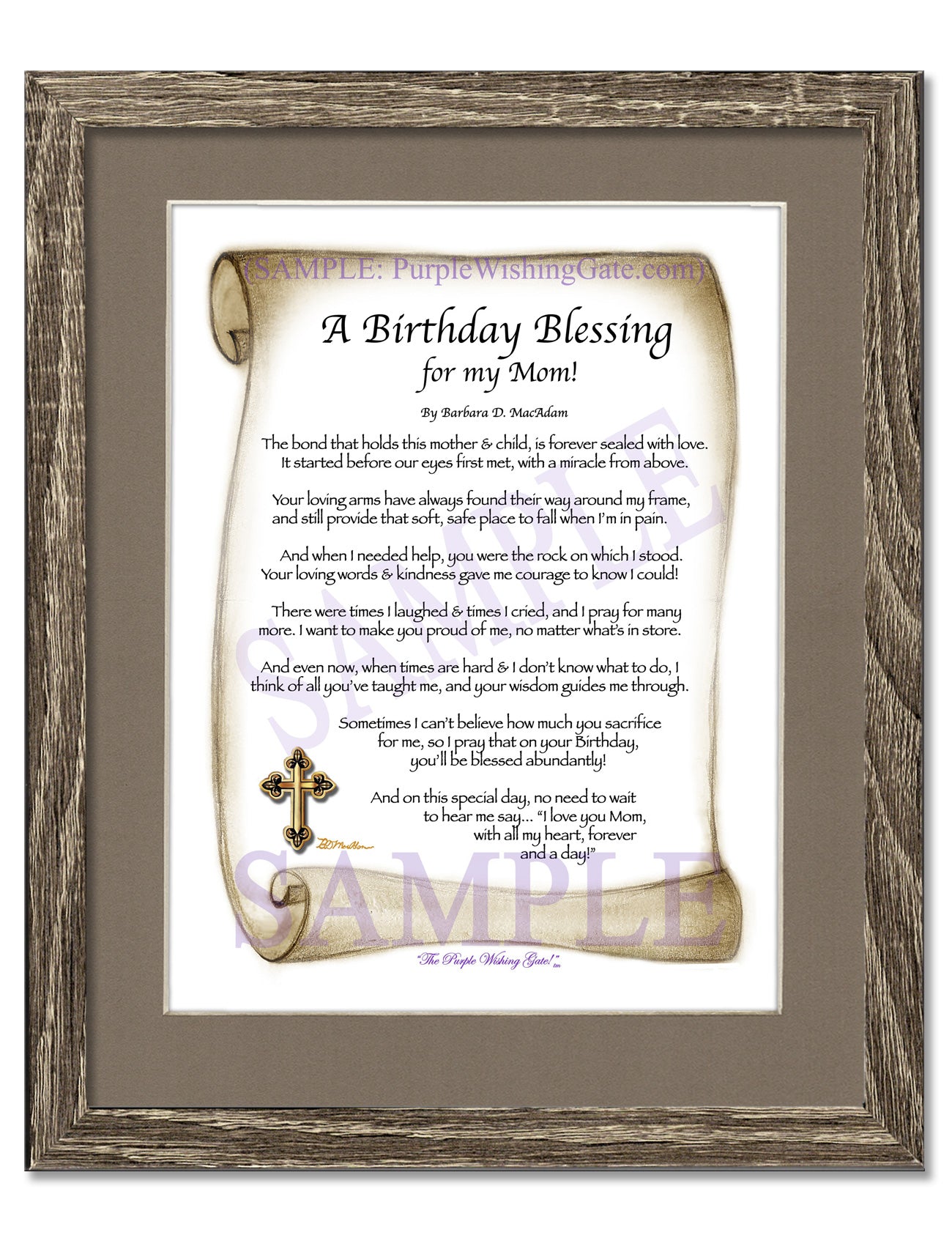 A Birthday Blessing for my Mom! - Birthday Gift - PurpleWishingGate.com