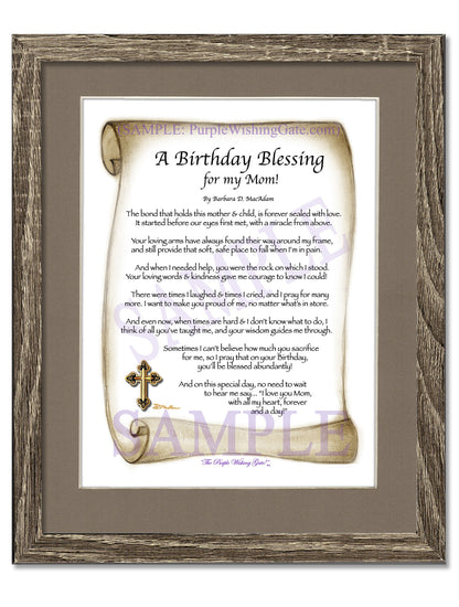 A Birthday Blessing for my Mom! - Birthday Gift - PurpleWishingGate.com