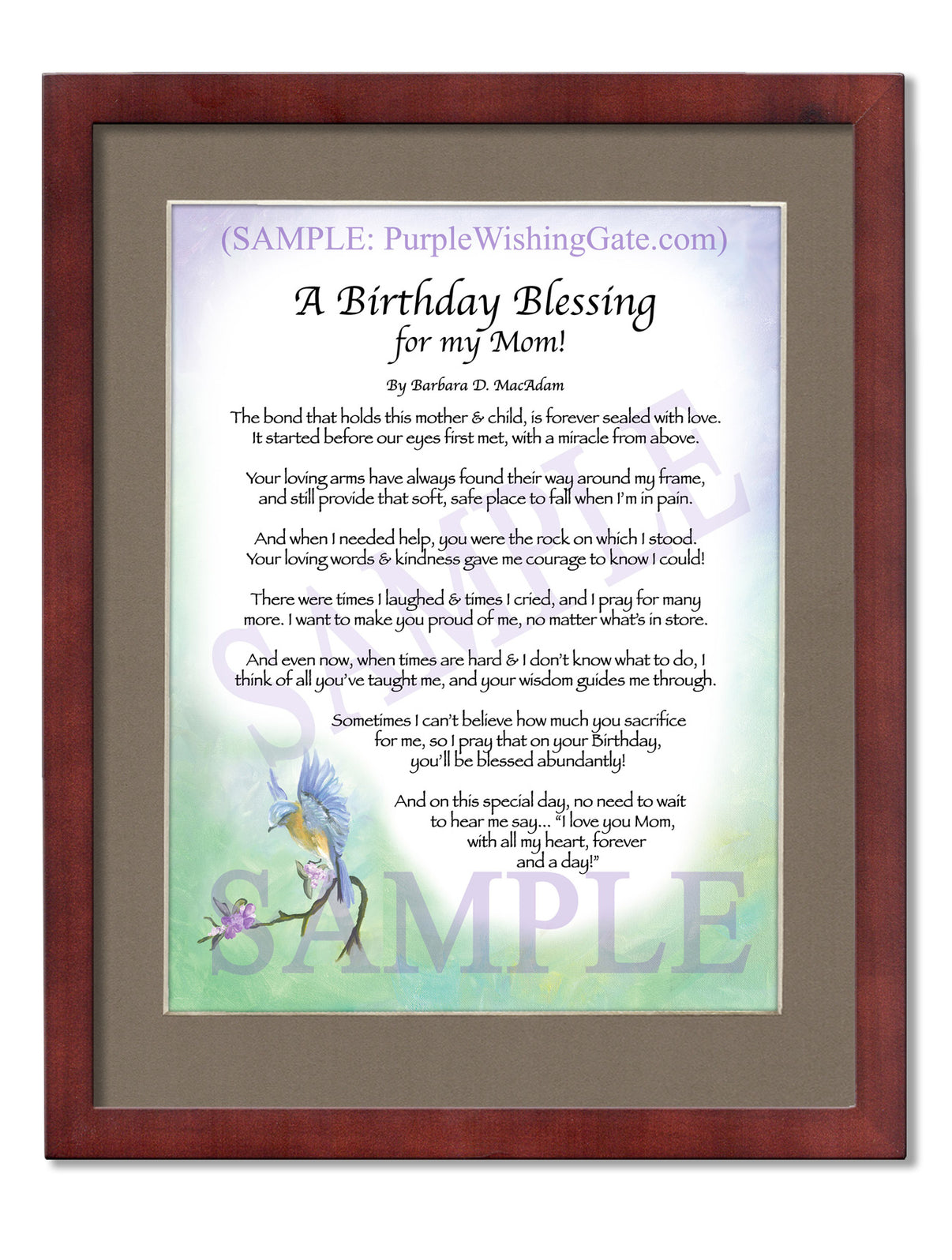 A Birthday Blessing for my Mom! - Birthday Gift - PurpleWishingGate.com