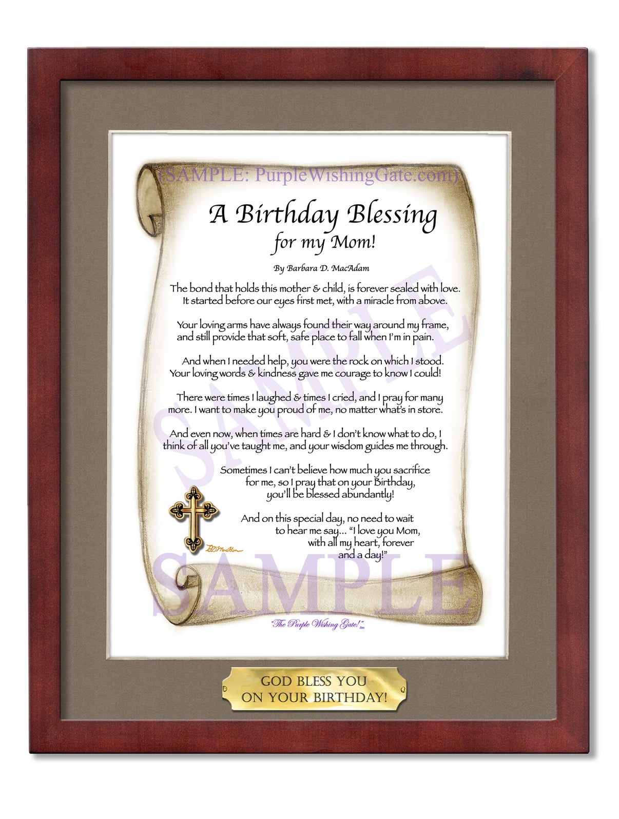 A Birthday Blessing for my Mom! - Birthday Gift - PurpleWishingGate.com
