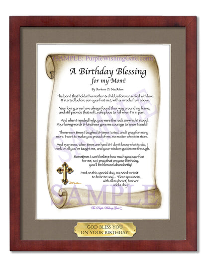 A Birthday Blessing for my Mom! - Birthday Gift - PurpleWishingGate.com