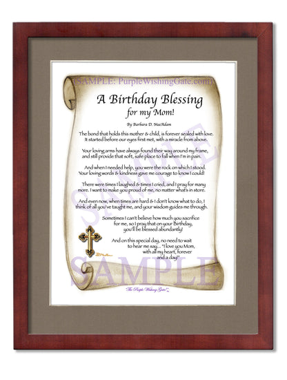 A Birthday Blessing for my Mom! - Birthday Gift - PurpleWishingGate.com