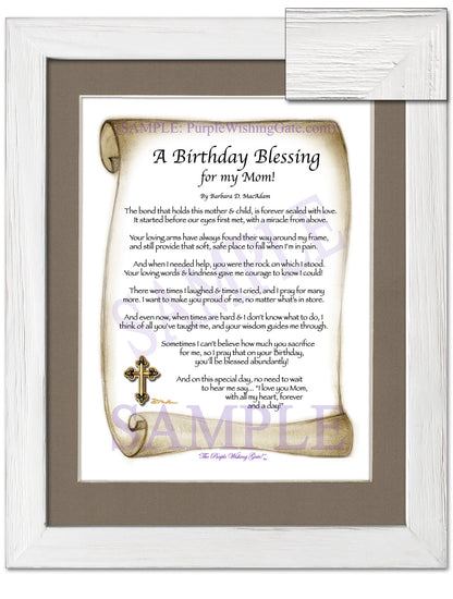 A Birthday Blessing for my Mom! - Birthday Gift - PurpleWishingGate.com