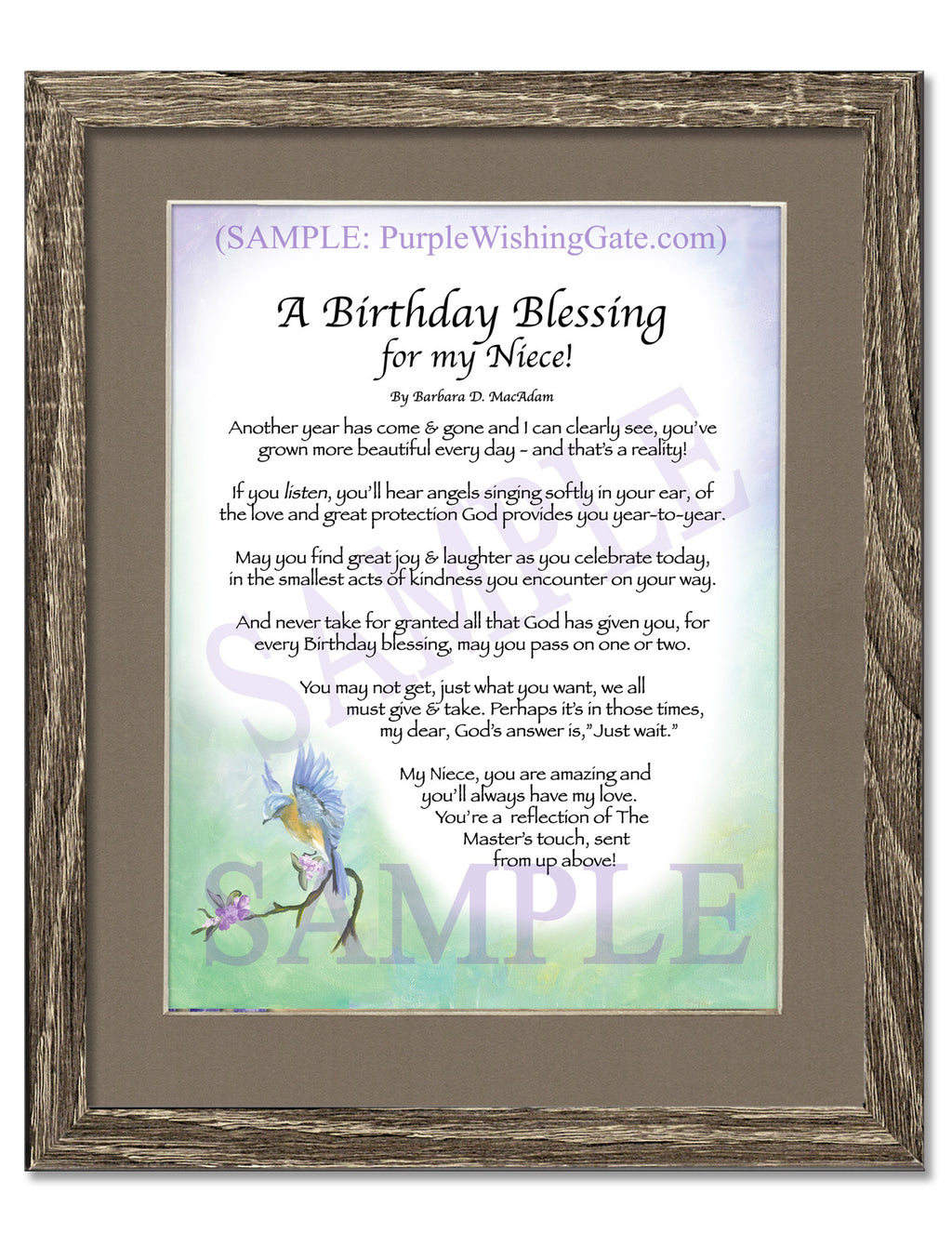 A Birthday Blessing for my Niece! - Birthday Gift - PurpleWishingGate.com