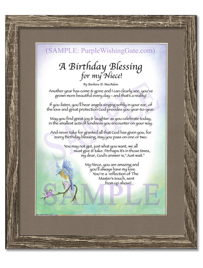 A Birthday Blessing for my Niece! - Birthday Gift - PurpleWishingGate.com