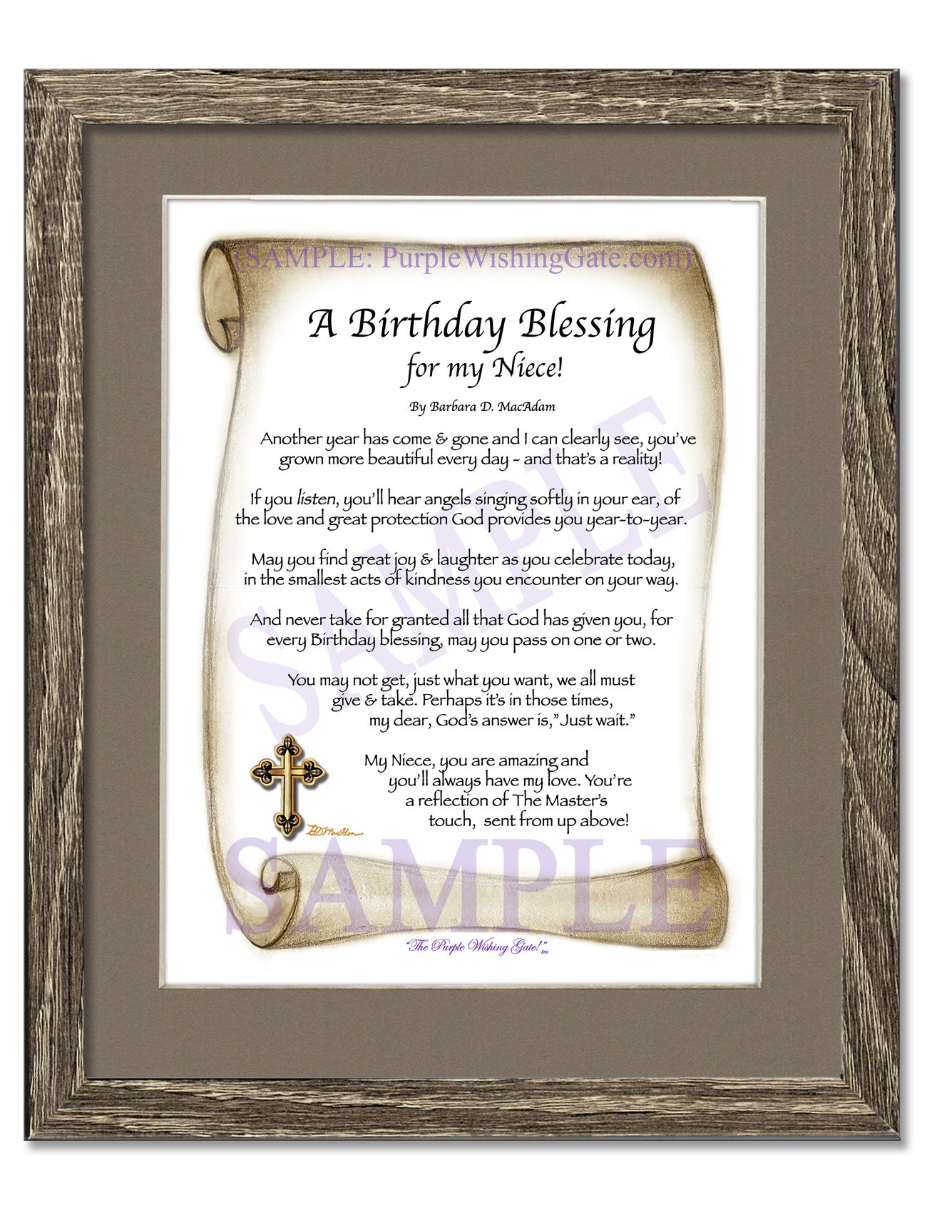A Birthday Blessing for my Niece! - Birthday Gift - PurpleWishingGate.com