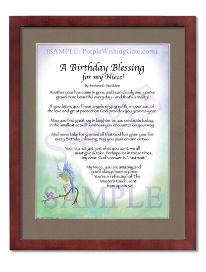 A Birthday Blessing for my Niece! - Birthday Gift - PurpleWishingGate.com