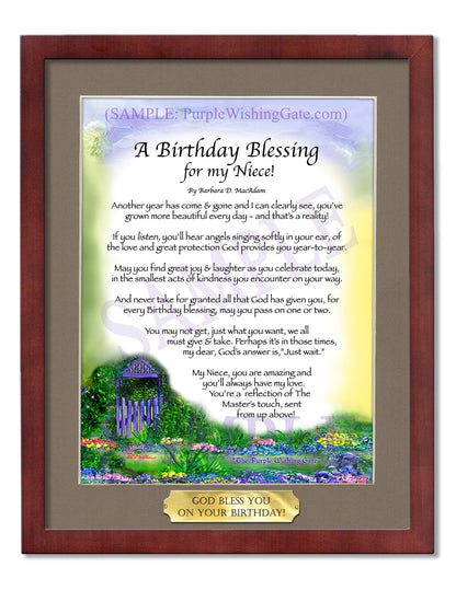 A Birthday Blessing for my Niece! - Birthday Gift - PurpleWishingGate.com