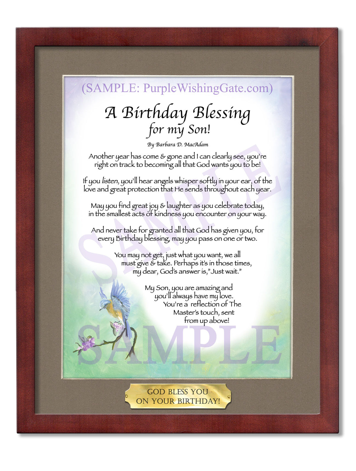 A Birthday Blessing for my Son! - Birthday Gift - PurpleWishingGate.com