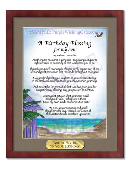 A Birthday Blessing for my Son! - Birthday Gift - PurpleWishingGate.com
