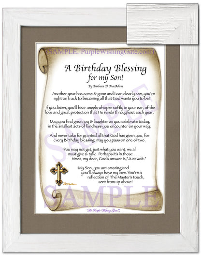 A Birthday Blessing for my Son! - Birthday Gift - PurpleWishingGate.com