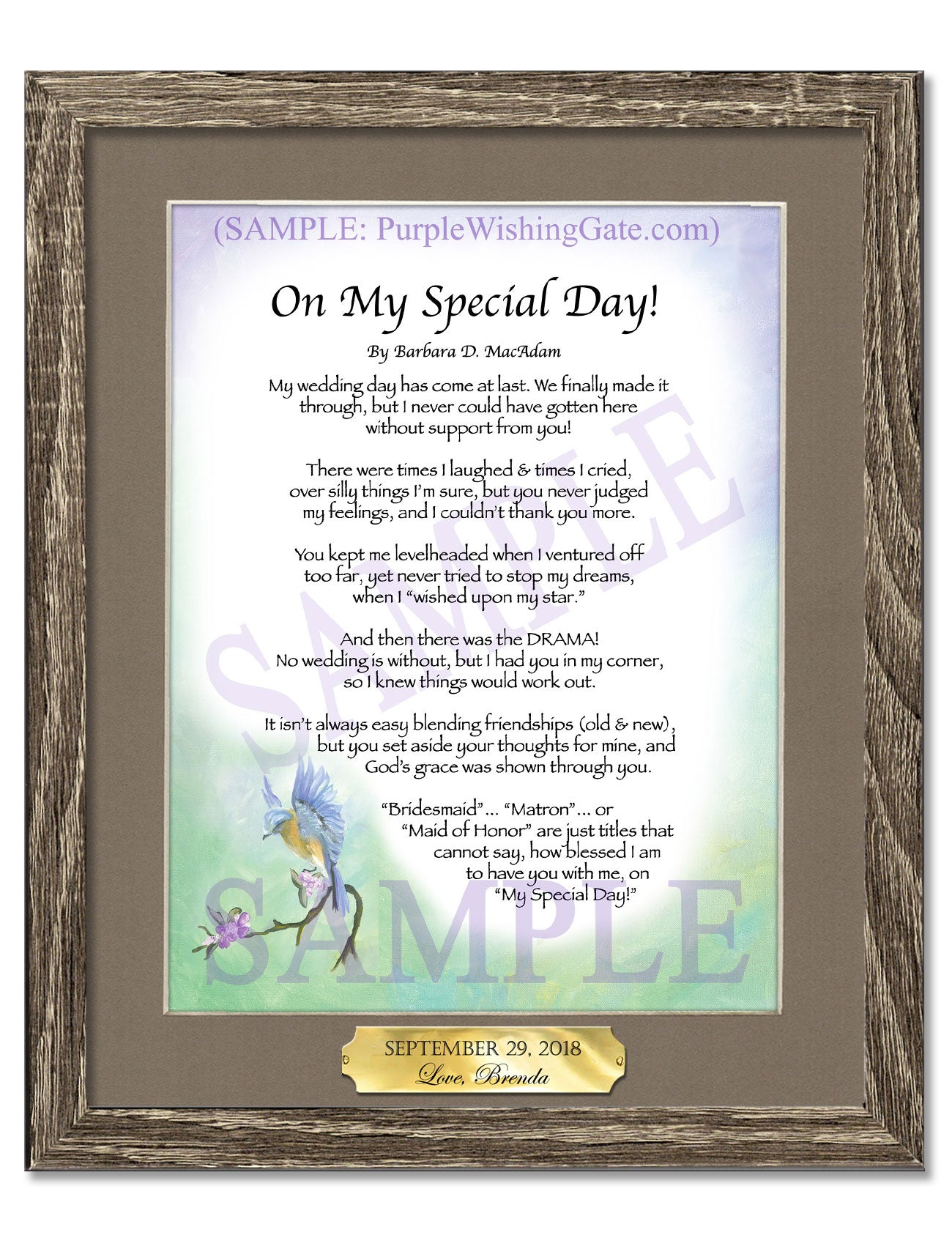 On My Special Day! (bridal party gift) - Wedding Gift - PurpleWishingGate.com