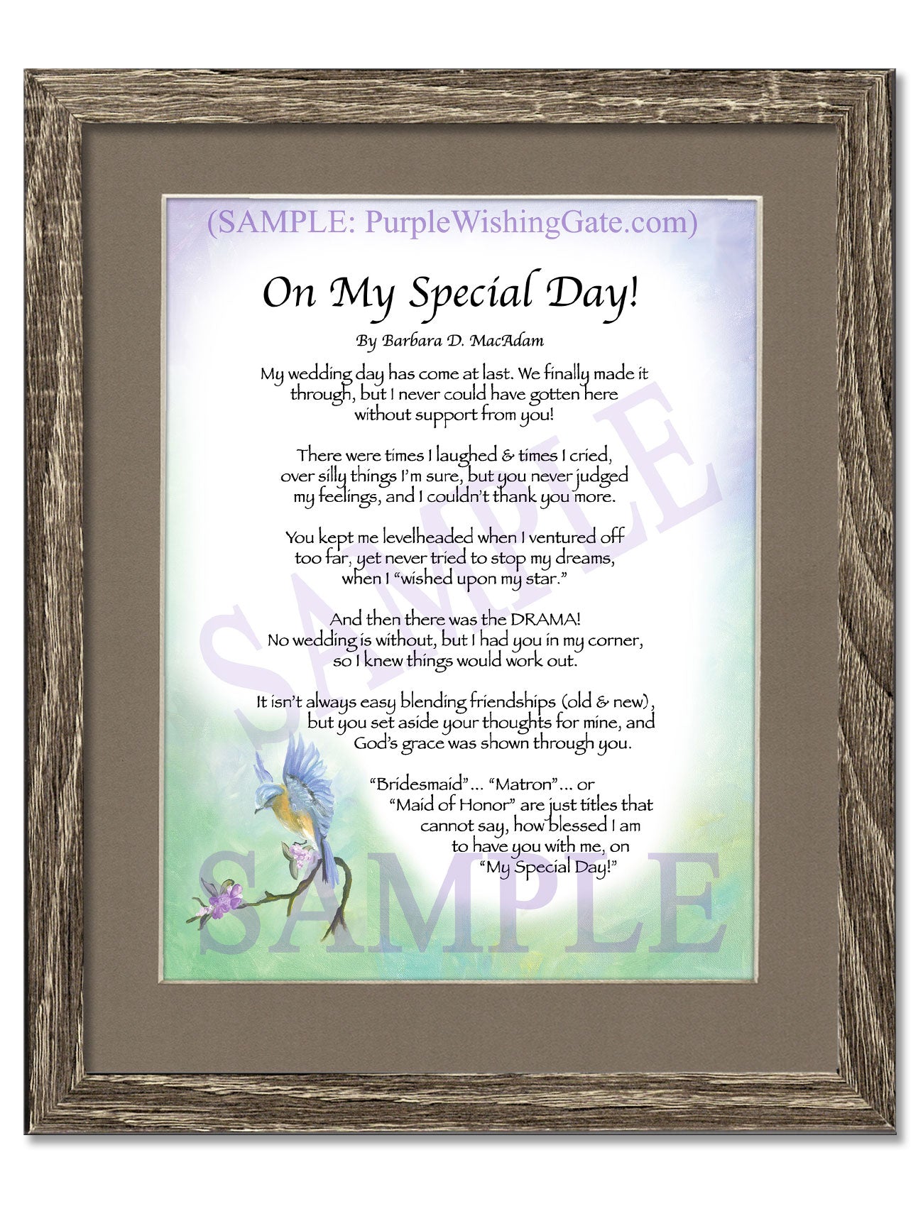 On My Special Day! (bridal party gift) - Wedding Gift - PurpleWishingGate.com