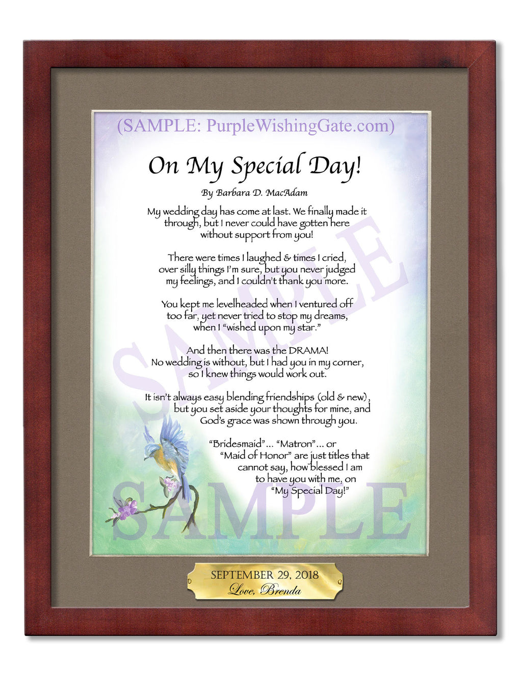 On My Special Day! (bridal party gift) - Wedding Gift - PurpleWishingGate.com
