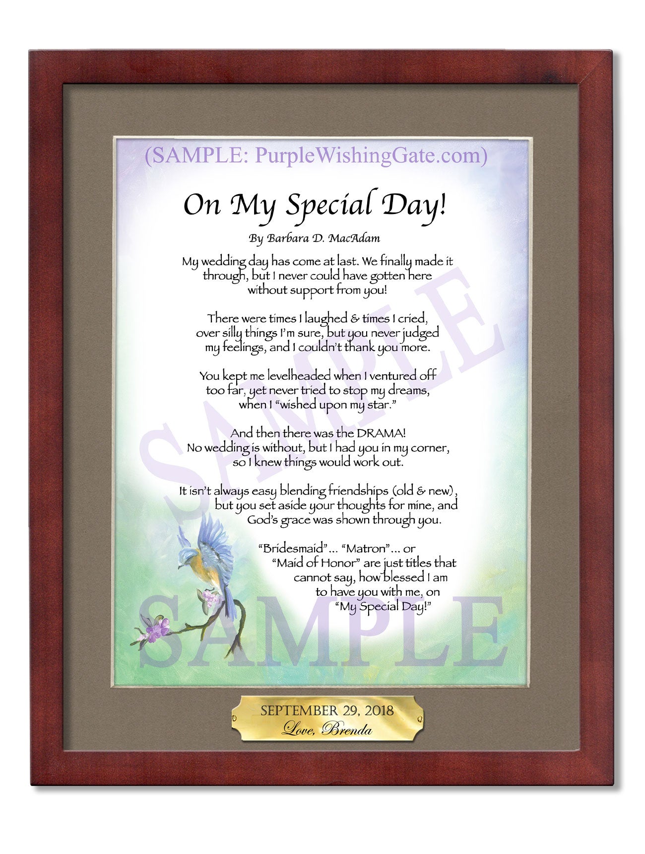 On My Special Day! (bridal party gift) - Wedding Gift - PurpleWishingGate.com