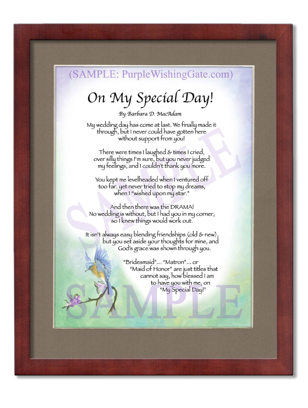 On My Special Day! (bridal party gift) - Wedding Gift - PurpleWishingGate.com