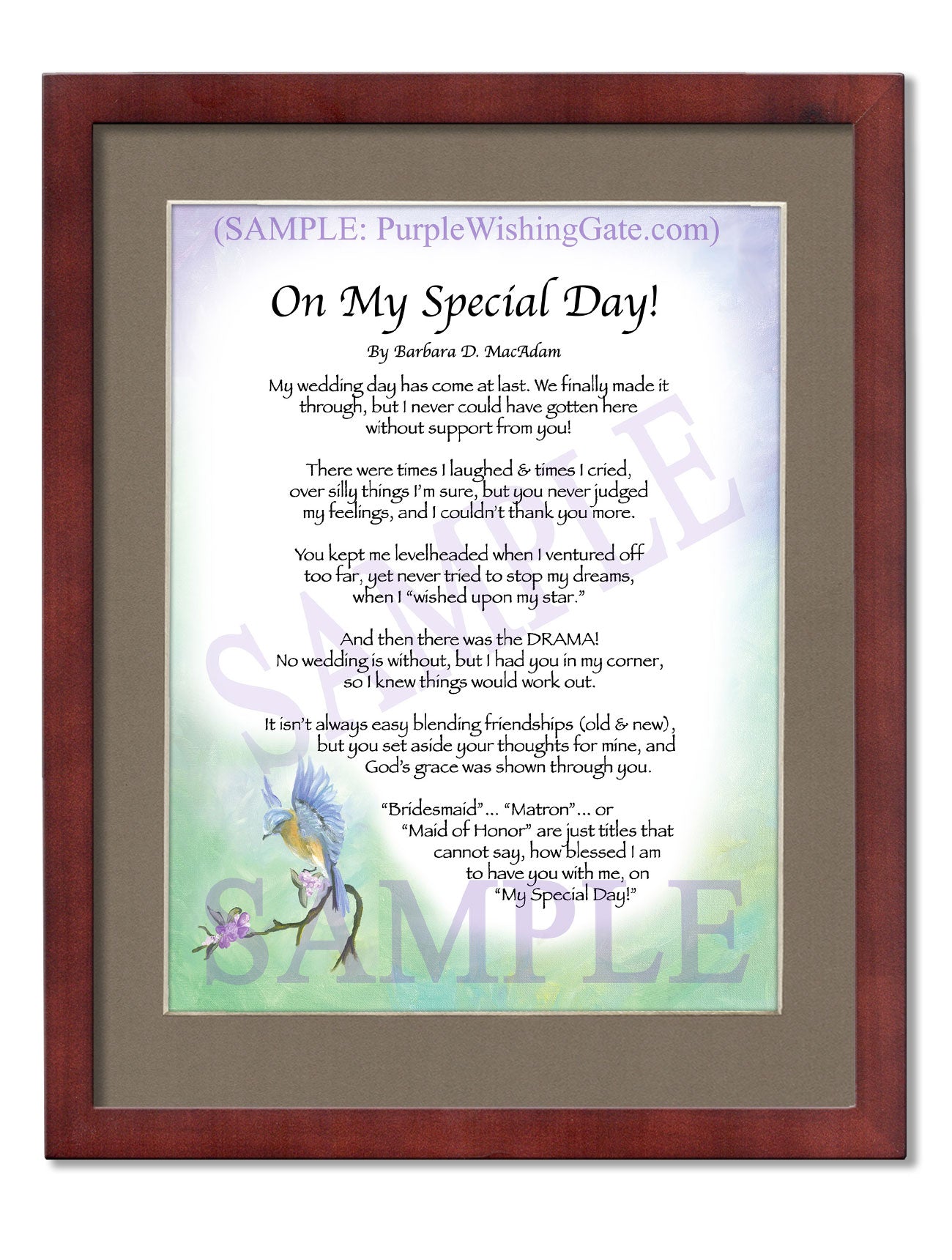 On My Special Day! (bridal party gift) - Wedding Gift - PurpleWishingGate.com