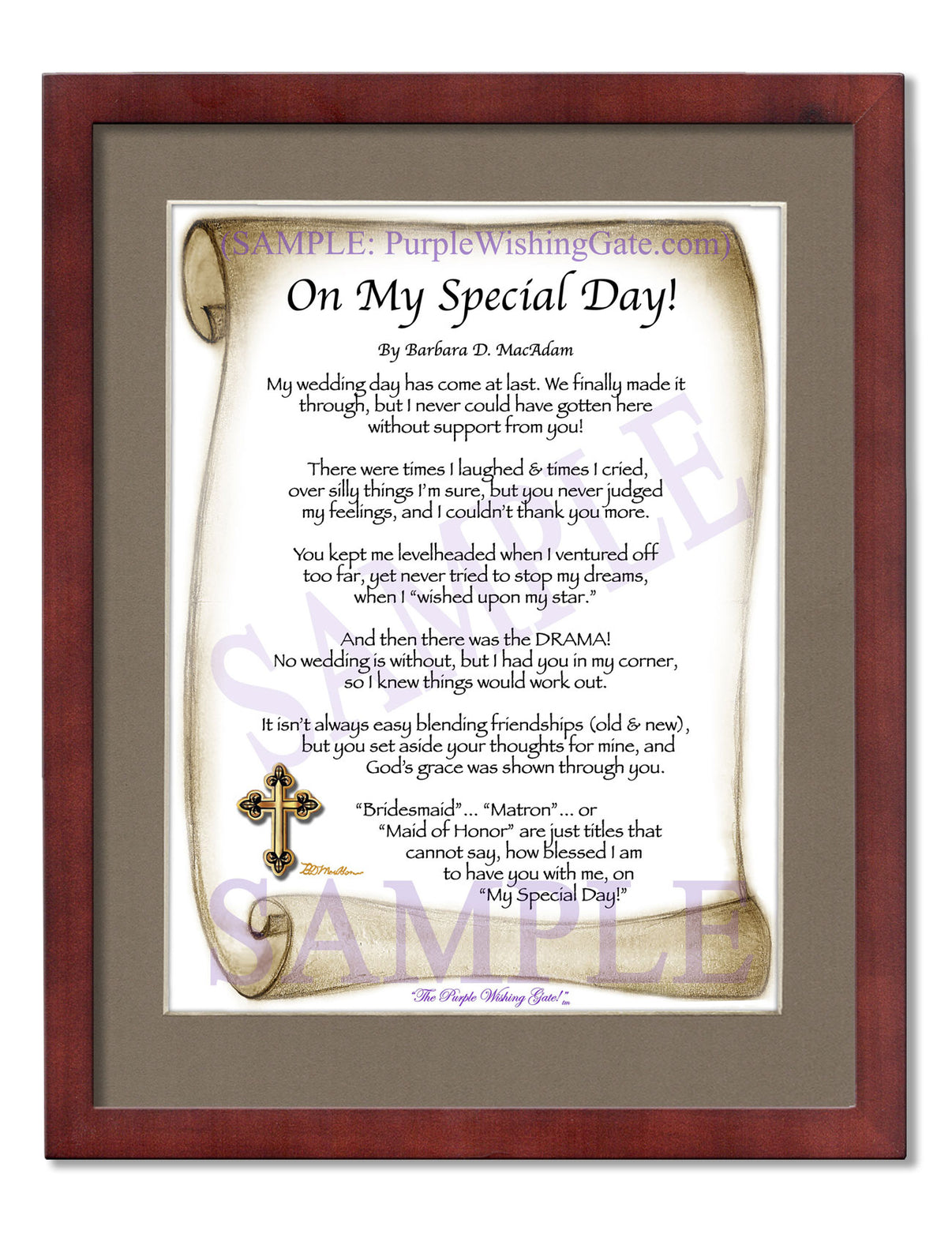 On My Special Day! (bridal party gift) - Wedding Gift - PurpleWishingGate.com