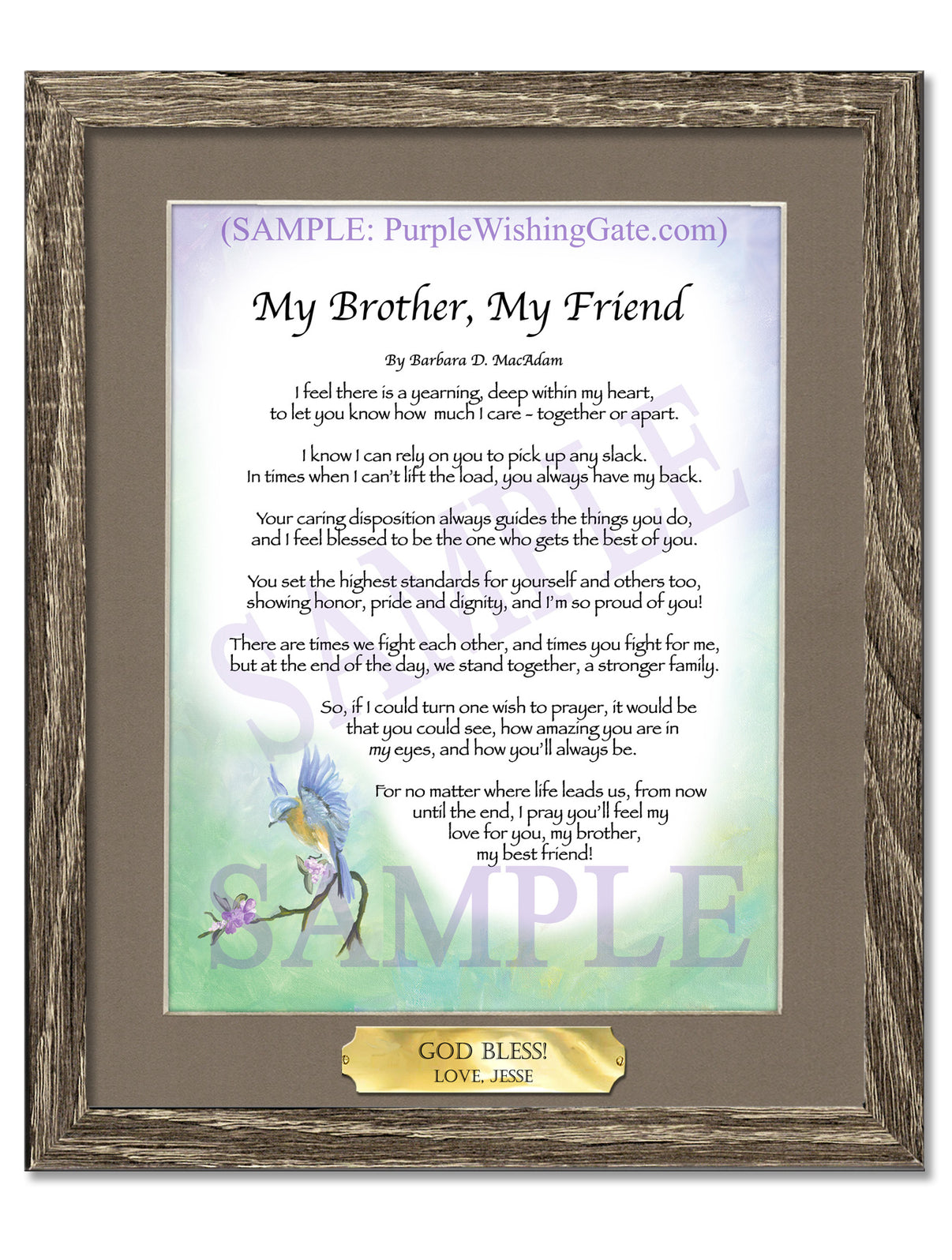 My Brother, My Friend - Gifts for Brother - PurpleWishingGate.com