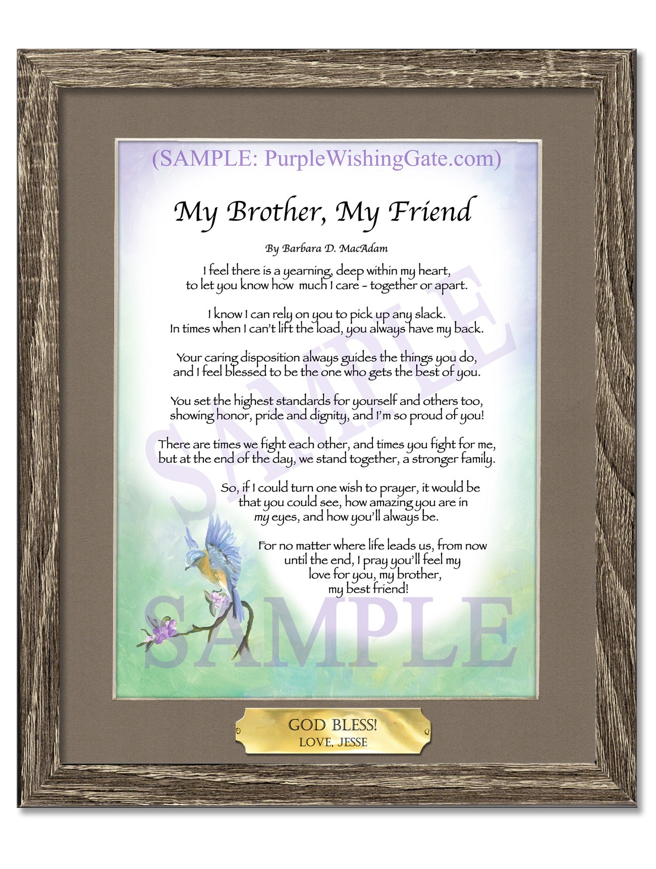 My Brother, My Friend - Gifts for Brother - PurpleWishingGate.com