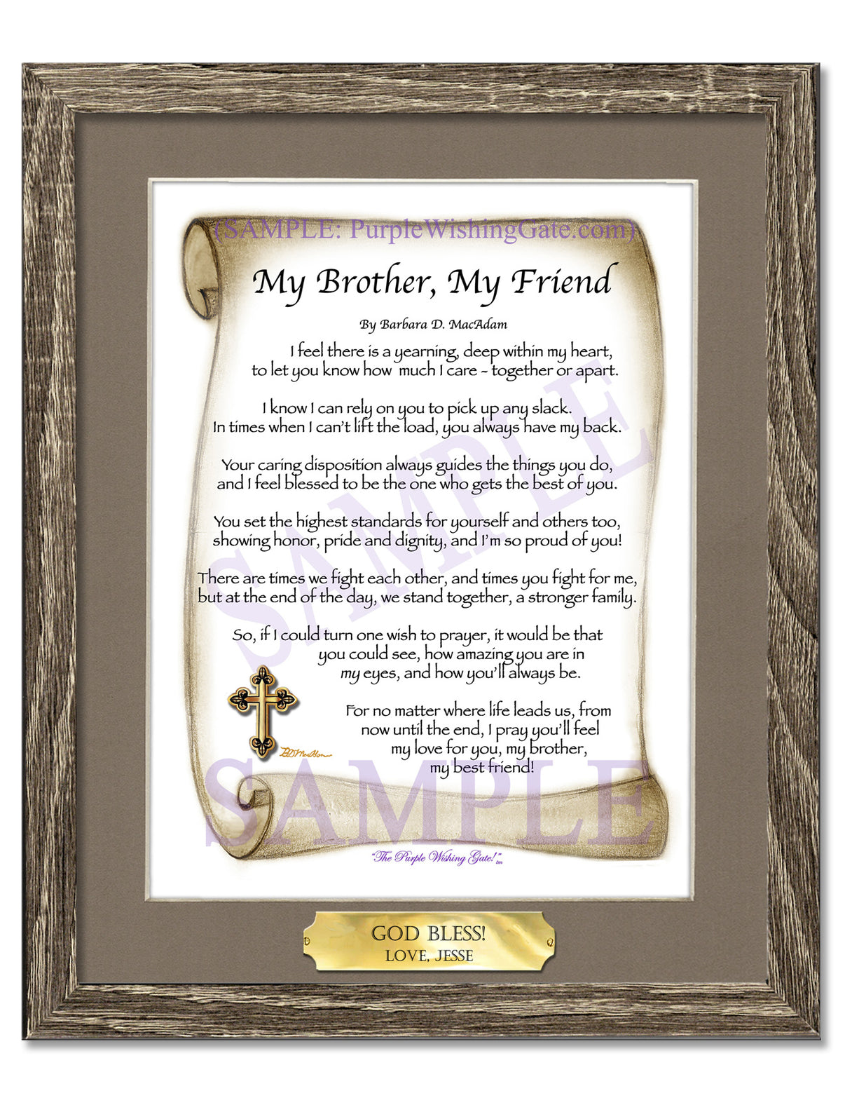 My Brother, My Friend - Gifts for Brother - PurpleWishingGate.com