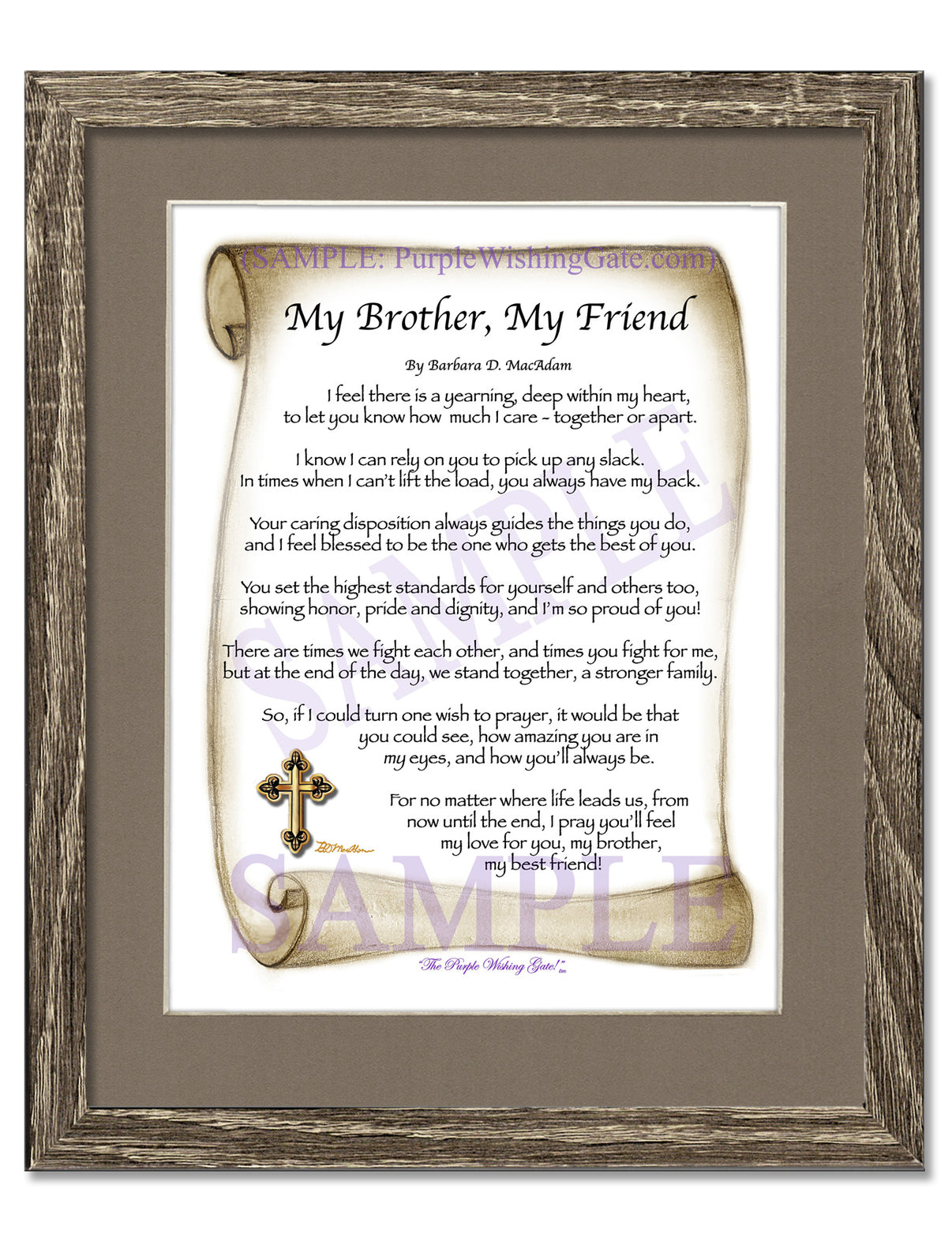 My Brother, My Friend - Gifts for Brother - PurpleWishingGate.com