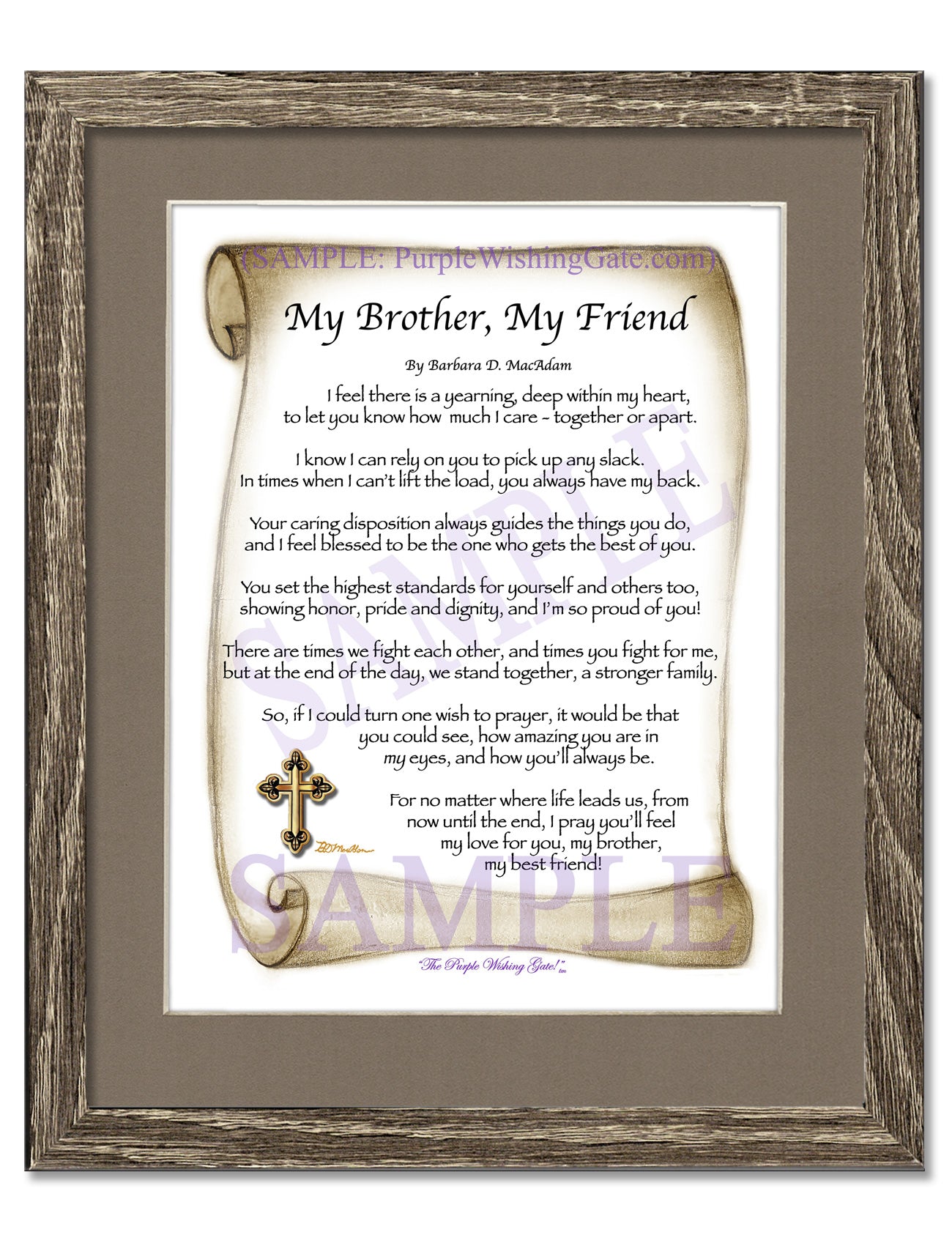 My Brother, My Friend - Gifts for Brother - PurpleWishingGate.com