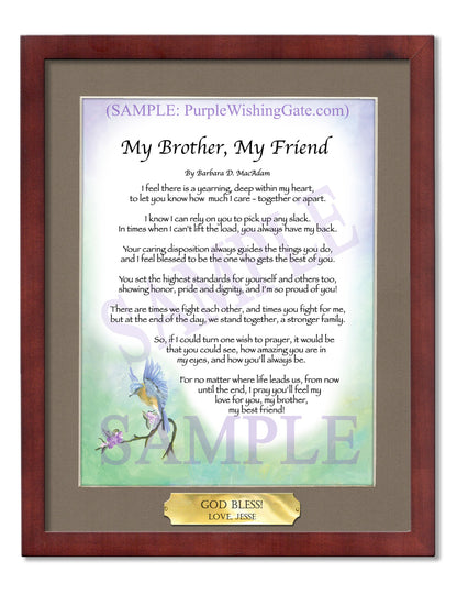 My Brother, My Friend - Gifts for Brother - PurpleWishingGate.com