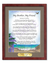 My Brother, My Friend - Gifts for Brother - PurpleWishingGate.com